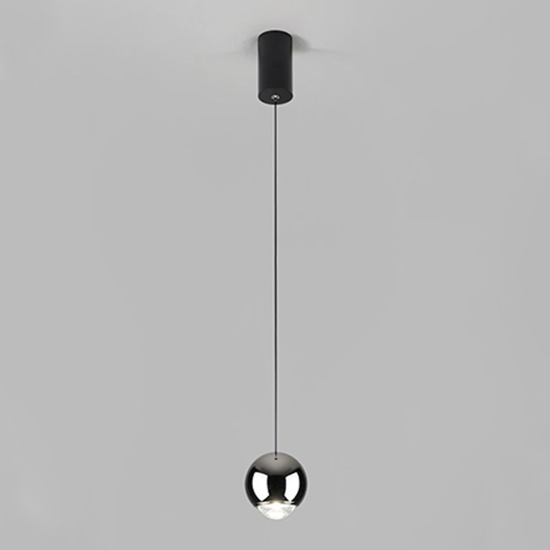 Modern Style Spherical Shape Hanging Light Metal 1 Light Pendant Lamp for Bedroom
