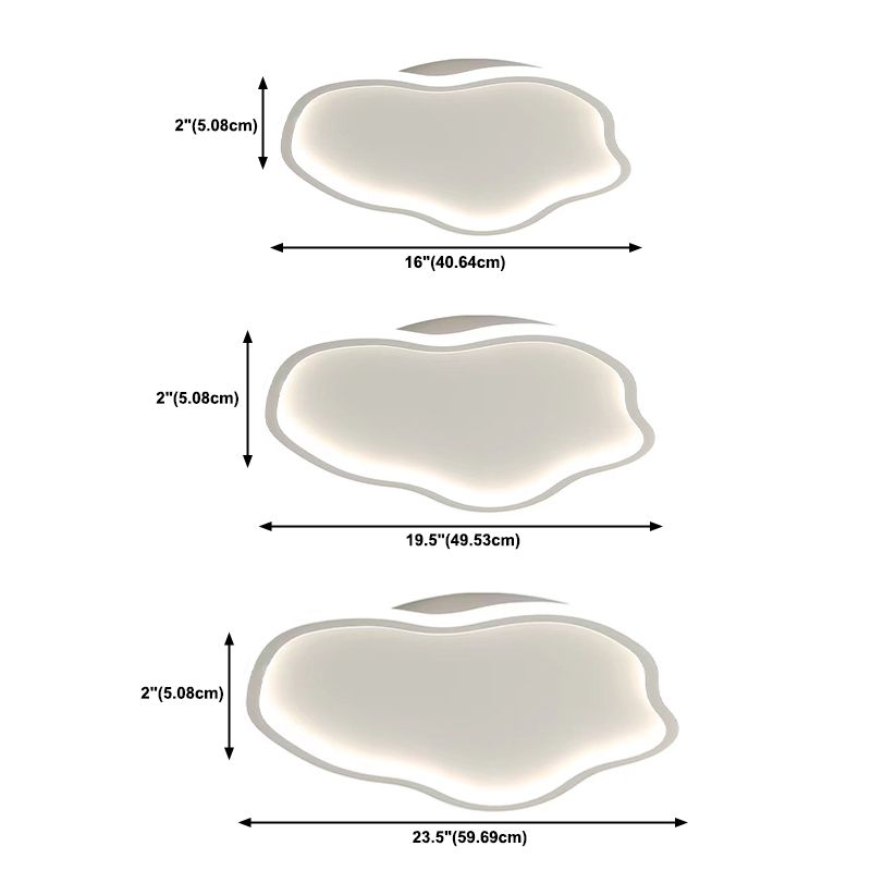 Wolkvormige plafondlamp Noordse metalen LED-inbouwplafondlamp voor slaapkamer