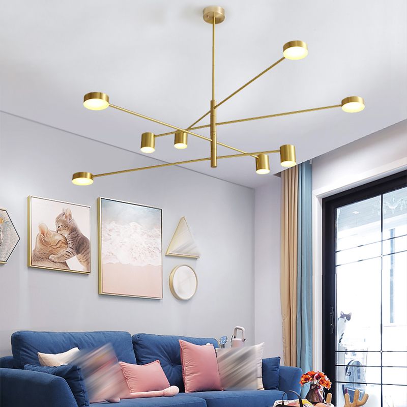 Modern Gold Multi Tier Chandelier Light Fixtures Restaurant Hanging Chandelier