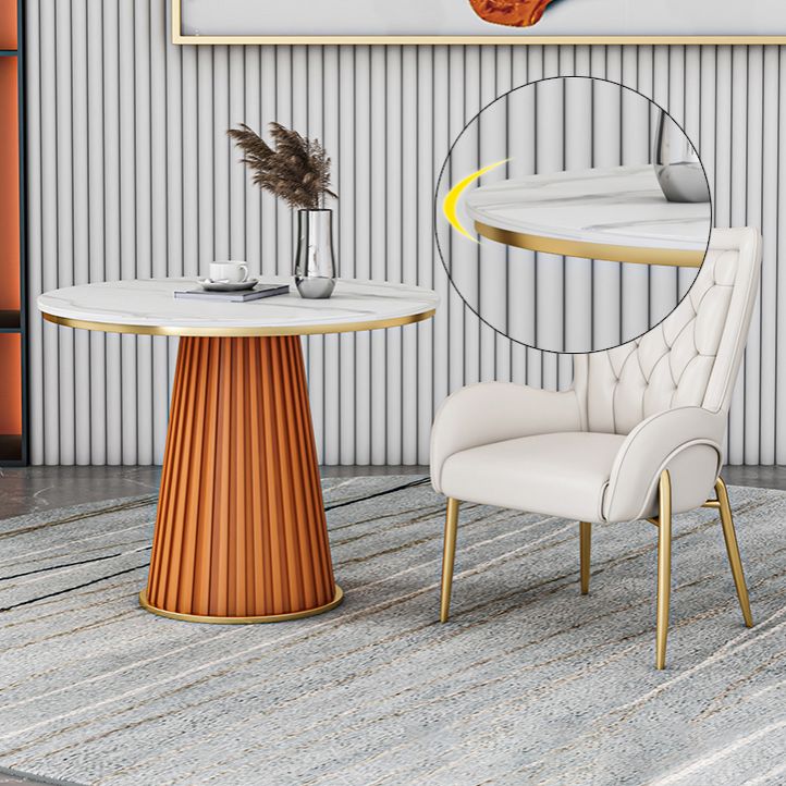 Metall traditionelle Luxus runde Innentisch Sintered Stone Tisch für Küche und Esszimmer