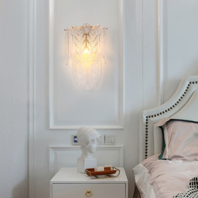 Geometric Sconce Light Fixture Modern Crystal Wall Light for Bedroom