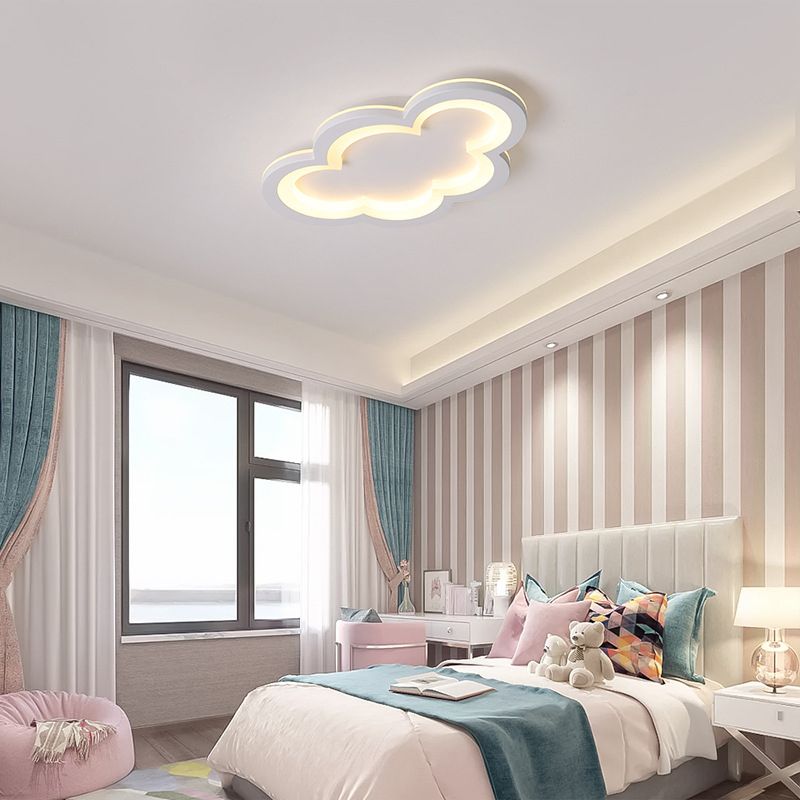 Joli plafonnier LED à motif de nuage, plafonnier pour chambre d'enfant