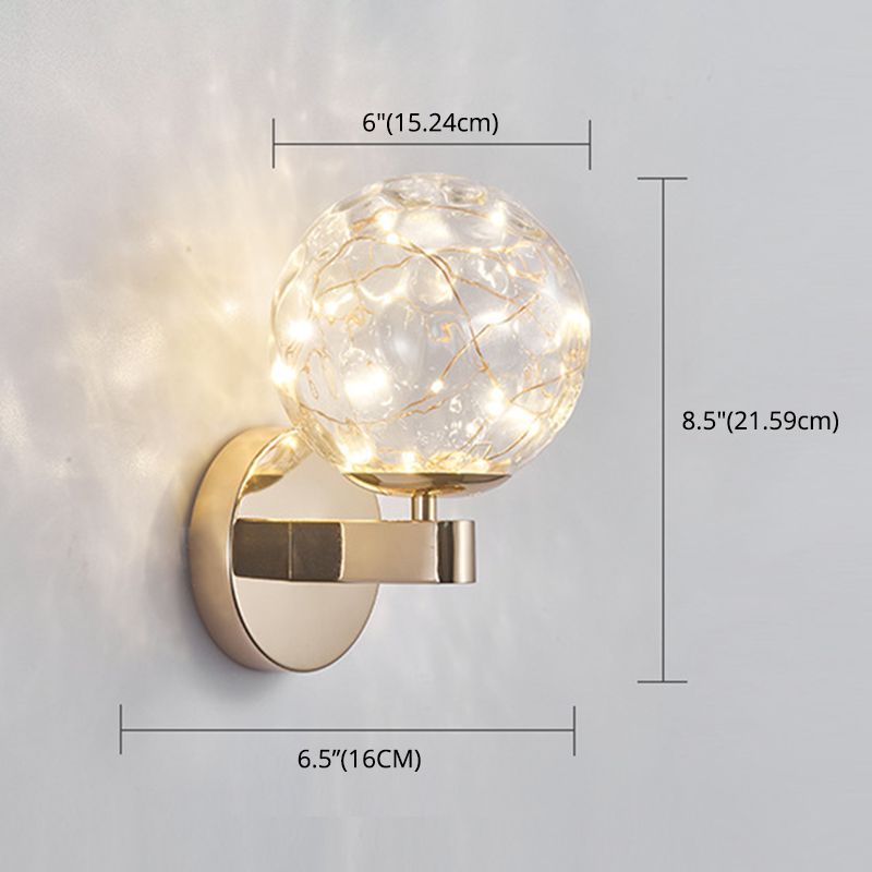 Nordic Modern Sconce Light Round Shape Star Wall Lamp for Bedroom Living Room