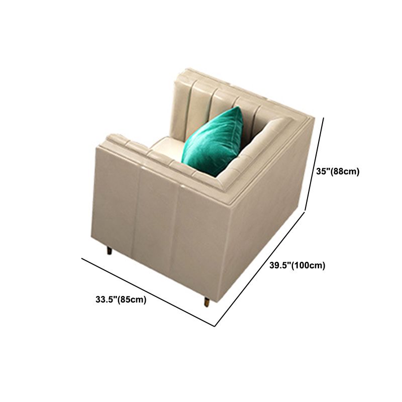 Genuine Leather Tuxedo Arm Sofa Contemporary Tight Back Standard Sofa