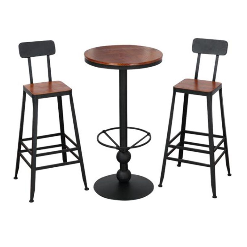 Industrial Style Home Furniture 1/3 Pcs Wood Round Table Set