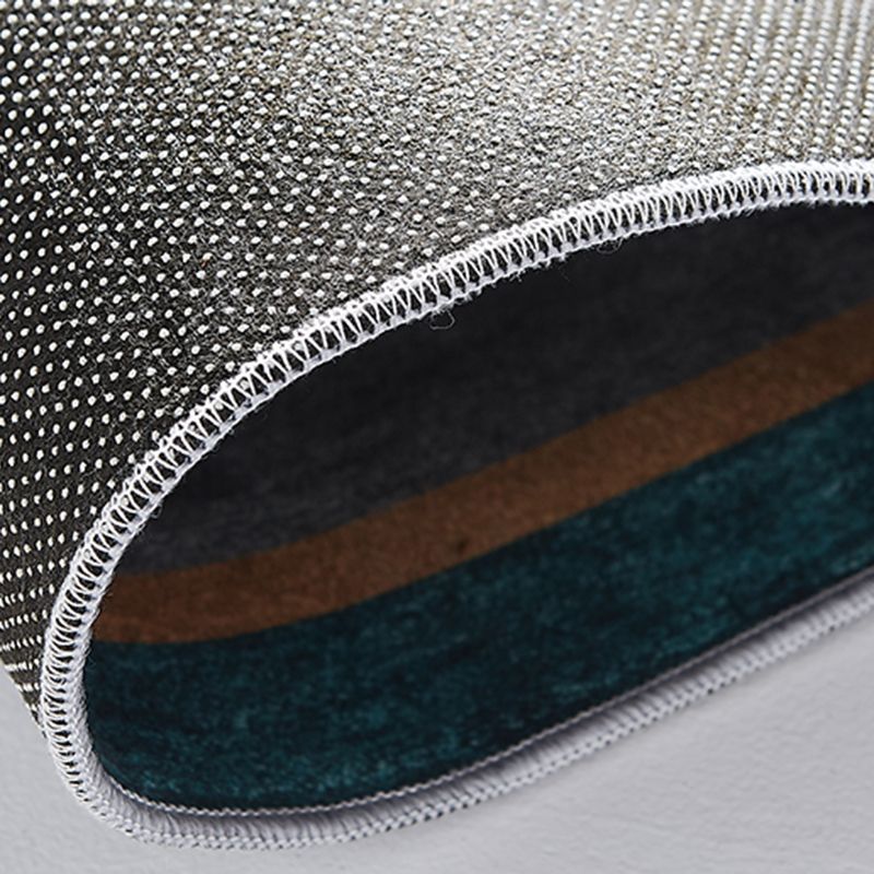 Dark Tone Simplicity Area Carpet Polyester Metal Lines Indoor Rug Anti-Slip Backing Carpet for Living Room