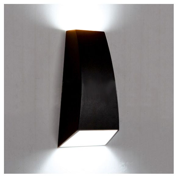 Lámpara de apliques de pared geométrica negra/gris estilo LED de aluminio LED de aluminio Luz de aluminio en iluminación blanca/cálida