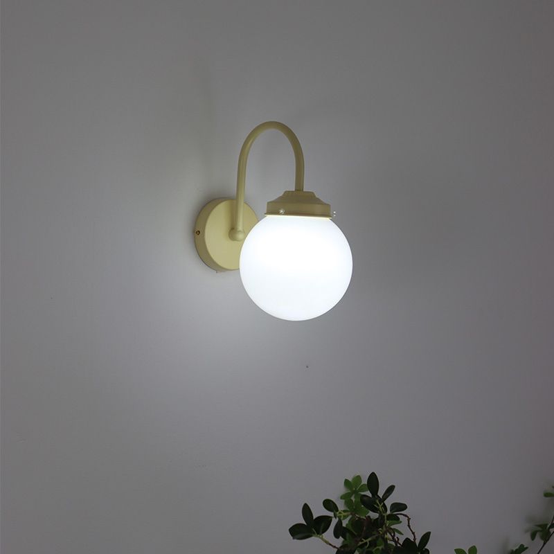 Glass Orb Wall Sconces Modern Style 1 Light Wall Mounted Lamps