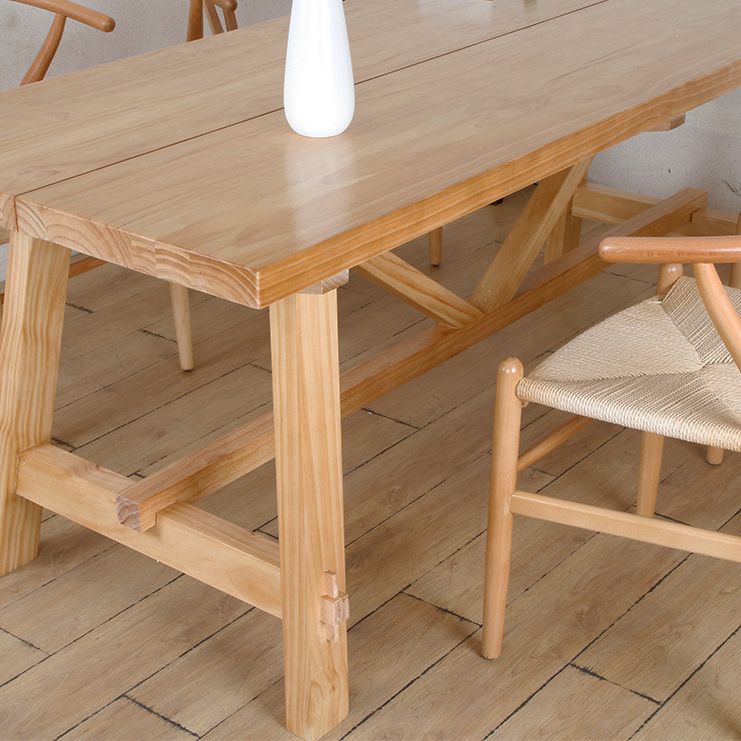 Modern 1/5 Pieces Dining Set Rectangle Pine Wood Dining Table for Dining Room Kitchen