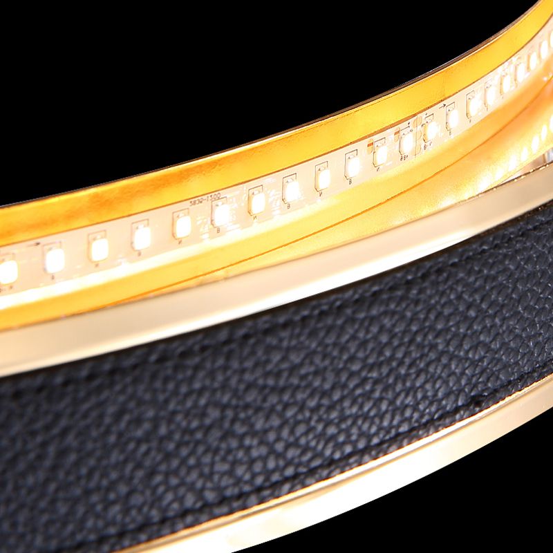 Éclairage de salle à manger moderne lustre circulaire suspendue suspendue cristal