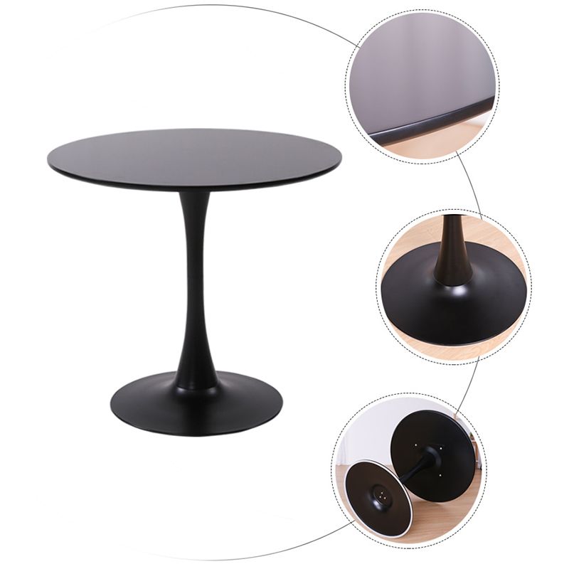 Metal Contemporary Round Dining Table Tulip Base Table for Dining Room and Kitchen