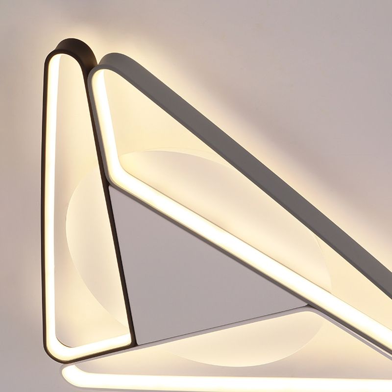 Style moderne triangle encastré luminaire métal trois lampes encastré plafonnier