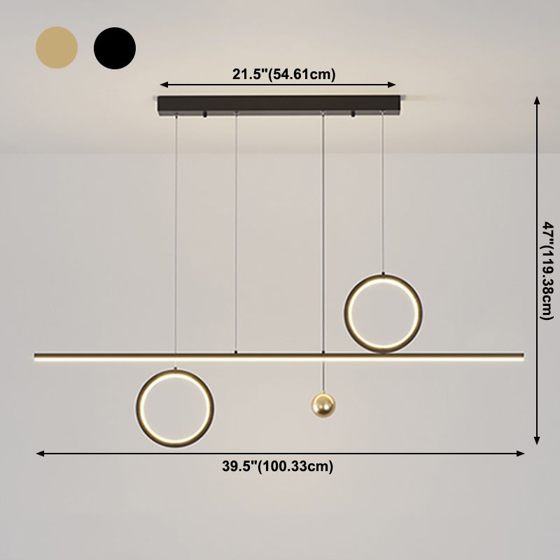 3 Light Geometric Island Lights Contemporary Island Lighting Metal Island Ceiling Light