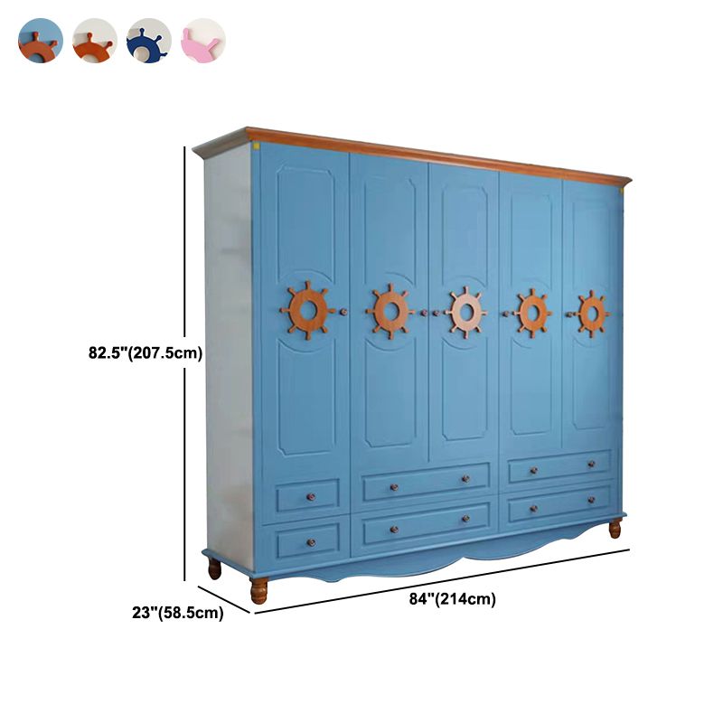 Coastal Cabinet with Hinged Door Manufactured Wood Matte Finish Storage Cabinet