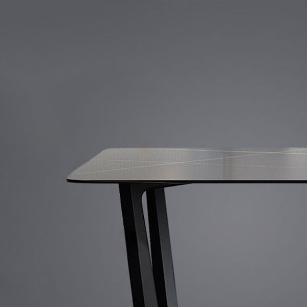 Contemporary 1/5/7 Pieces Dining Set Black Sintered Stone Dining Furniture