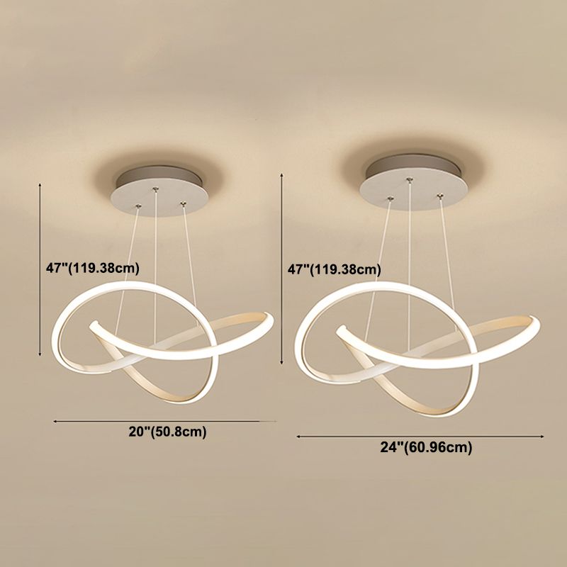 Simple Modern Characteristic Style LED Hanging Chandelier Light for Dining Room Living Room