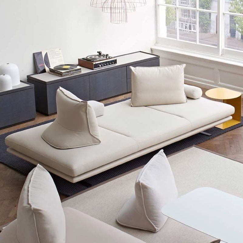 Modern Chaise Lounge Couch Cushioned Chaise Lounge with Pillow