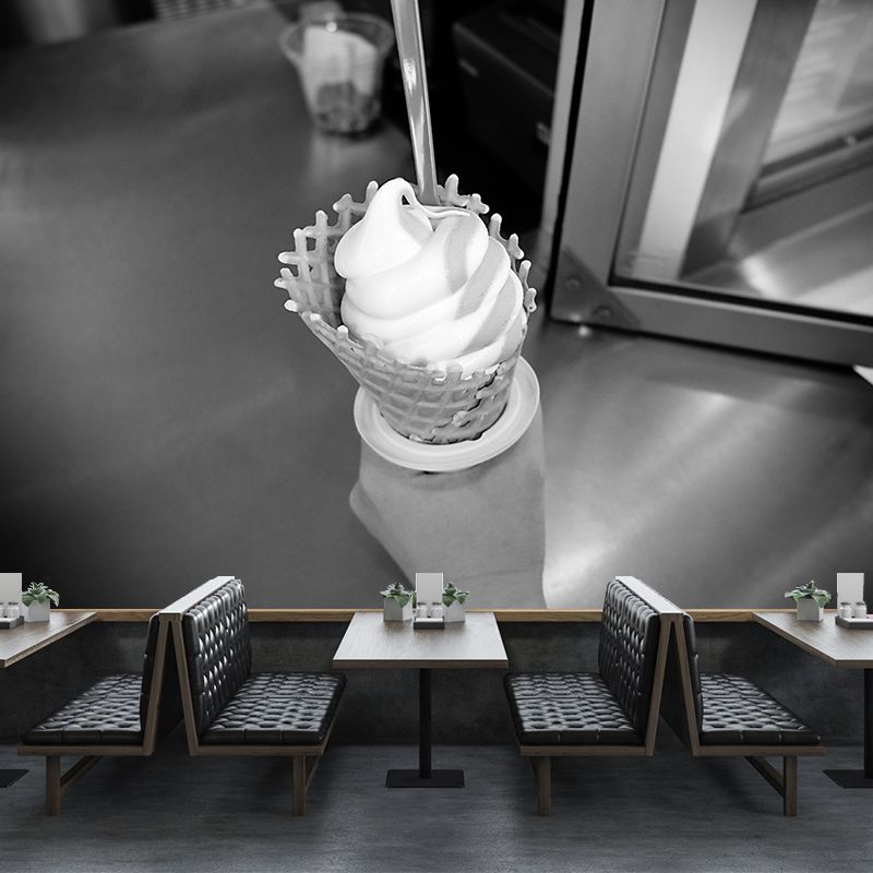 Ice Cream Wall Mural for Cream Shop Decor Contemporary Photography Wall Art