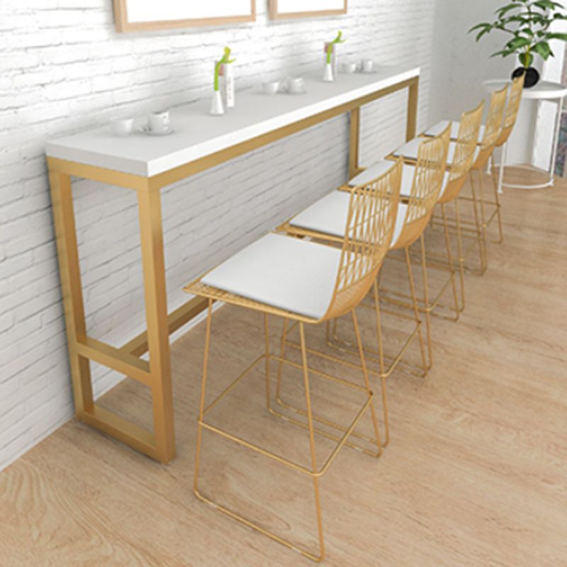 Glam Rectangle Wood Counter Table 1/6/11 Pieces Bar Table Set for Cafe