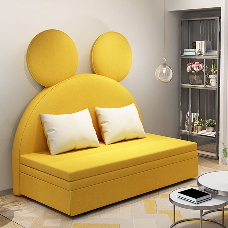 Metal Daybed with Mattress Contemporary Yellow Convertible Kids Bed