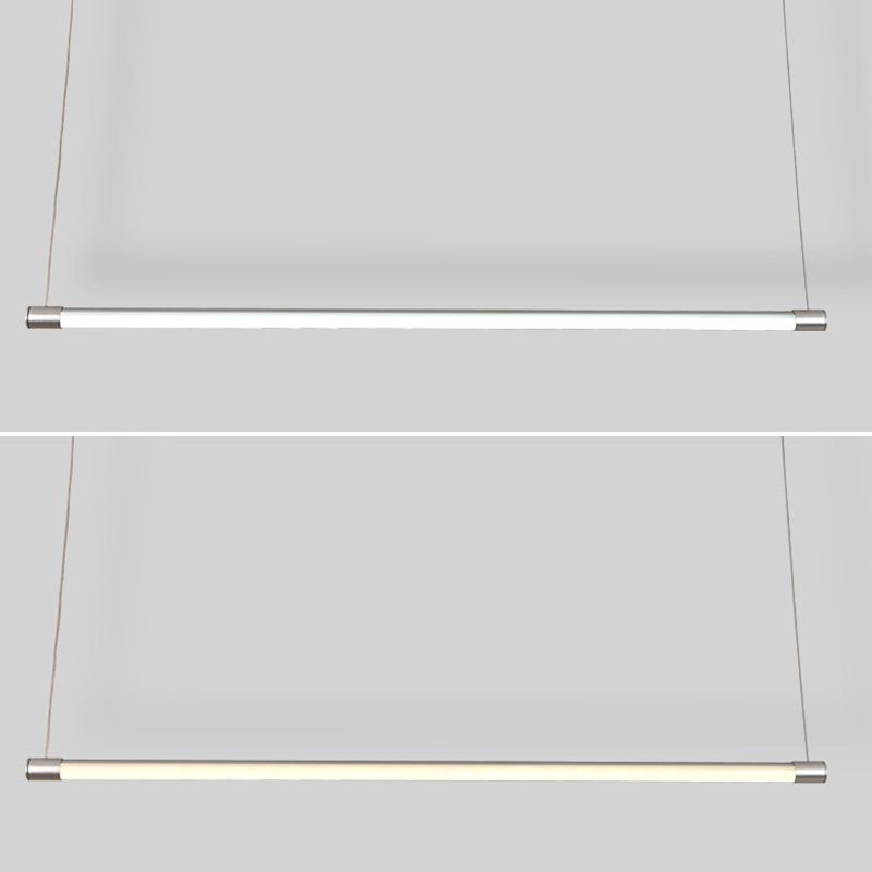 Metal Tube Shaped Led Pendent in Modern Style 30W Led Suspended Lights for Office Conference Room