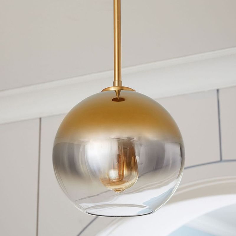 Sfera oro Sfera Impiegamento dell'illuminazione a sospensione Luce a soffitto appeso in vetro moderno per camera da letto