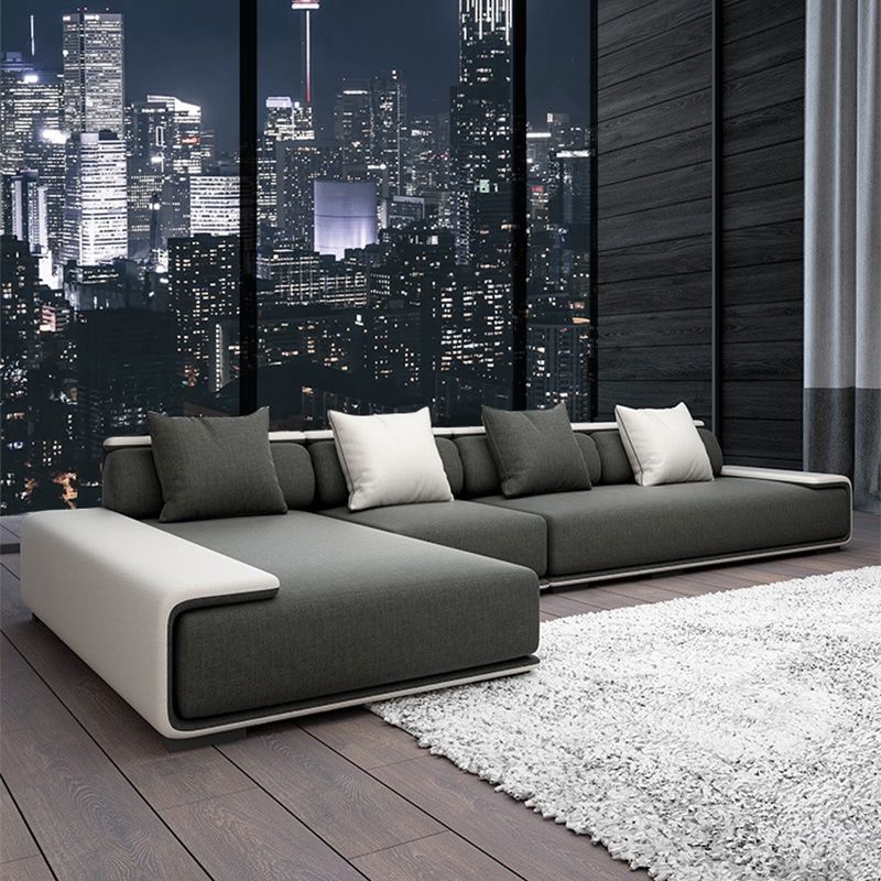 Contemporary Sofa141.73" L X 70.86" W X 29.52" H Armless Sectional for Apartment