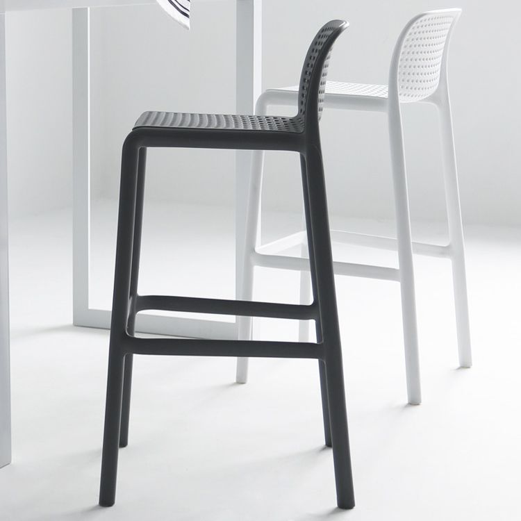 Modern Style Bar-stool Plastic Counter Bar Stool with Plastic Legs for Restaurant