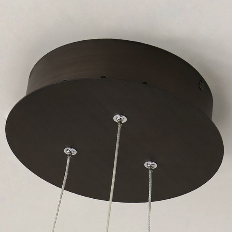 Acrylic Linear LED Hanging Lamp in Modern Simplicity Metal Pendant Light for Dining Room