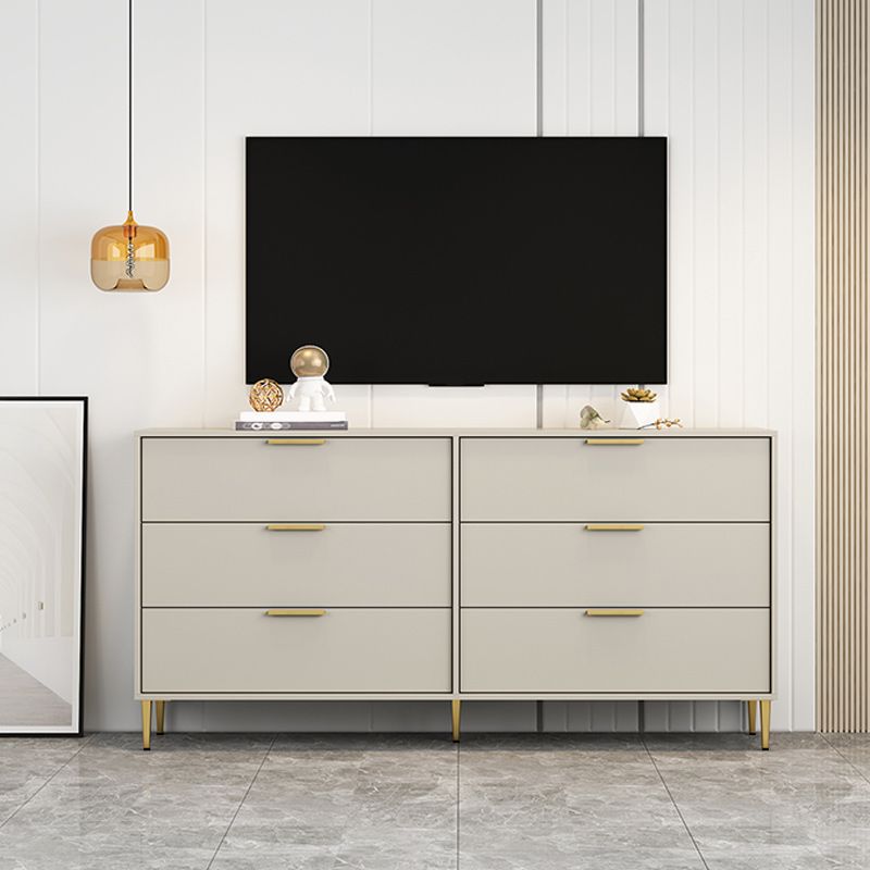 Modern Horizontal Storage Chest Dresser Wooden Storage Chest with Drawers