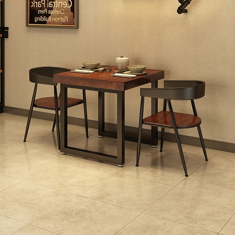 Industrial Metal Kitchen Dining Armchair Open Back Dining Side Chair