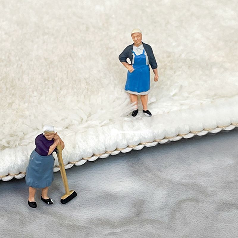 Contemporary Wabi-sabi Rug Simple Color Carpet Polyester Non-Slip Backing Rug