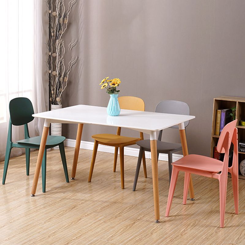 Modern Style Side Chair Plastic Open Back Dining Side Chair for Indoor