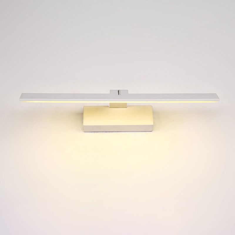 Minimalist Style Shaded Wall Light Fixture Acrylic LED Bathroom Wall Mounted Light in White