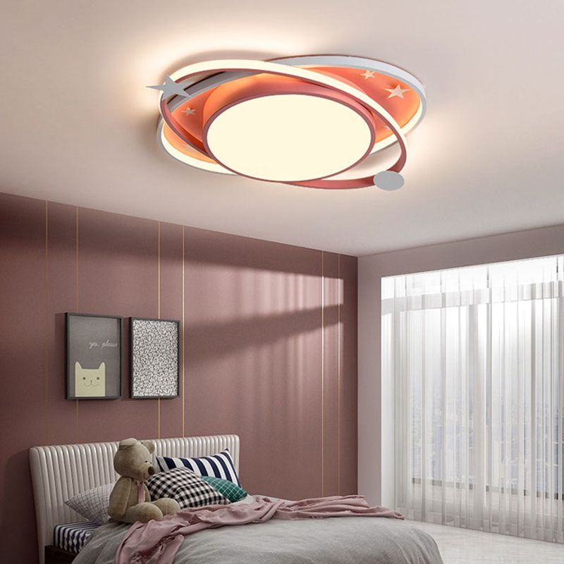 Eigentijdse LED-plafondlamp acryl kap kinderkamer inbouwlamp