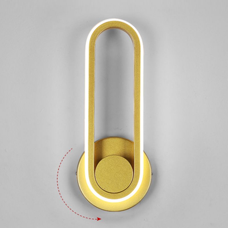 Silica Gel LED Rotable Pared Spliqu en estilo creativo moderno de hierro forjado Luz de pared oblonga para espacios interiores