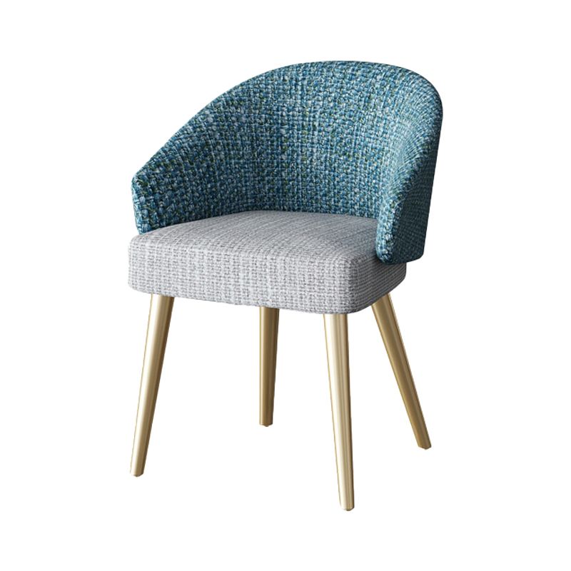 Sillón interior escandinavo tapizado Parsons Back Silla de comedor de metal