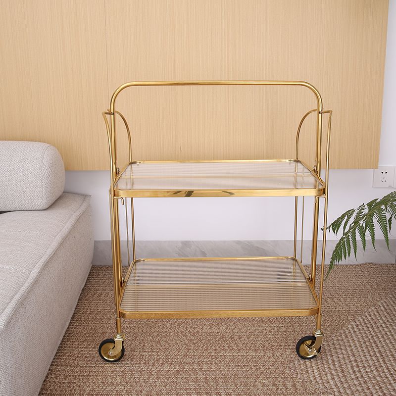 31.50" High Modern Style Prep Table Rolling Metal Prep Table for Home