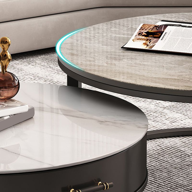 Slate Coffee Cocktail Table Frame Coffee or End Table with Storage Drawers