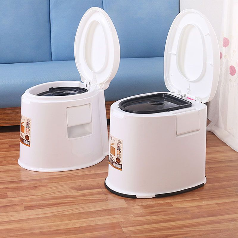 Contemporary Plastic Toilet Floor Mounted Toilet Bowl with Seat for Bathroom