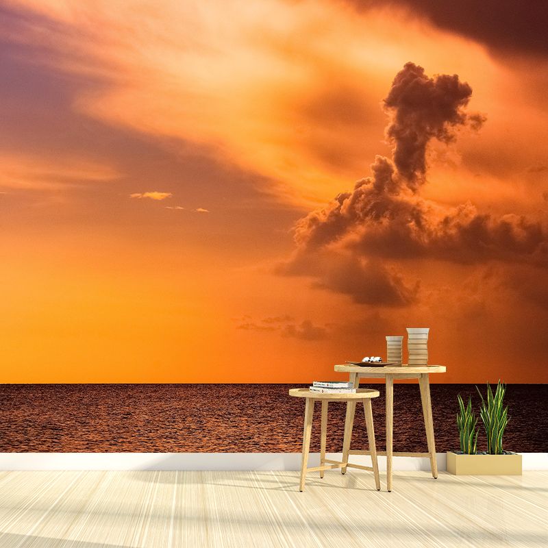 Horizontal Photography Clouds Landscapes Mural Eco-friendly Wallpaper for Bedroom