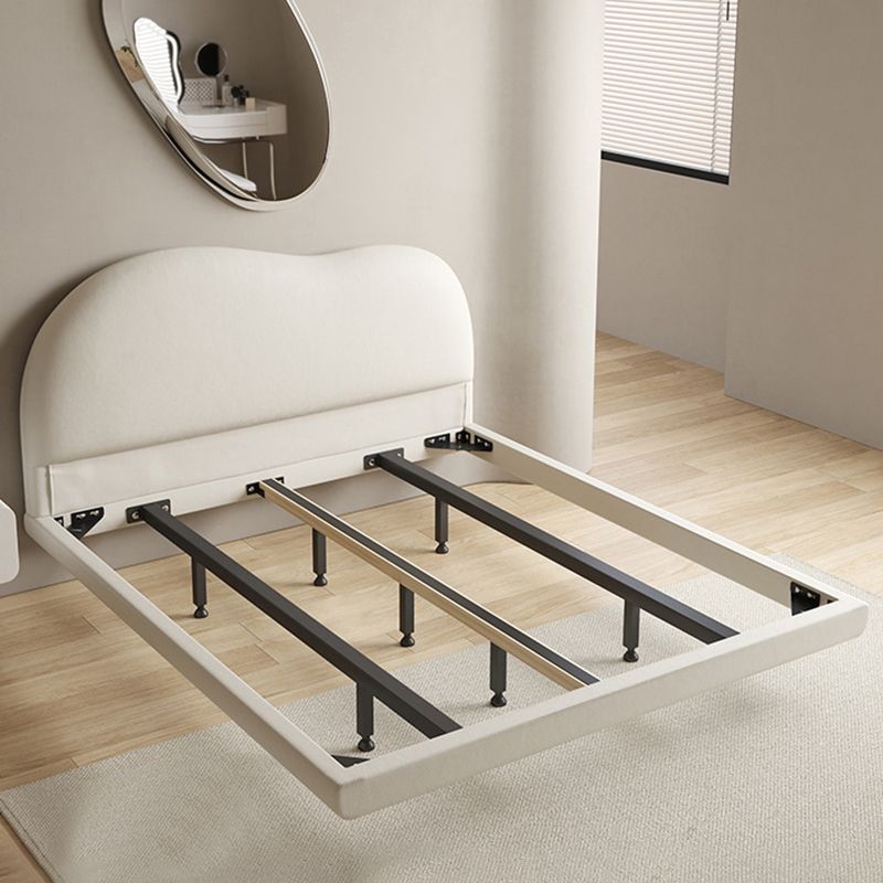 Genuine Leather Standard Bed Bed Frame Upholstered Headboard