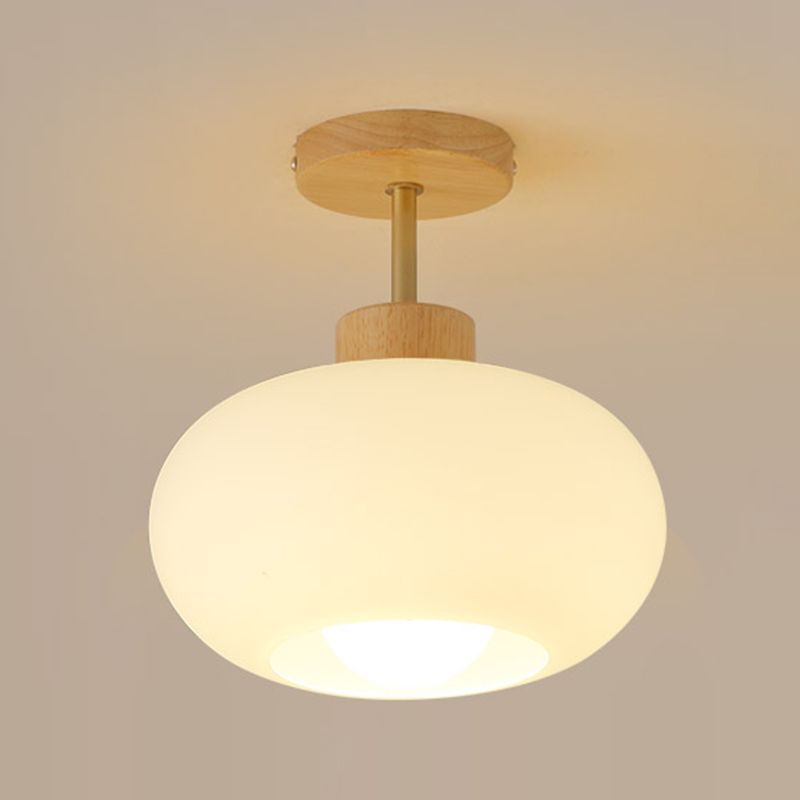 Nordic Ceiling Light Wooden Flush Mount Ceiling Light Fixture for Bedroom