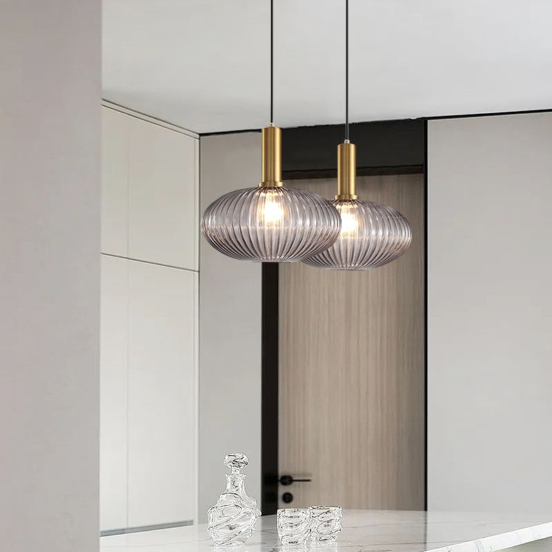 Modern Style Minimalist Hanging Light Glass Shade Pendant Lighting Fixture