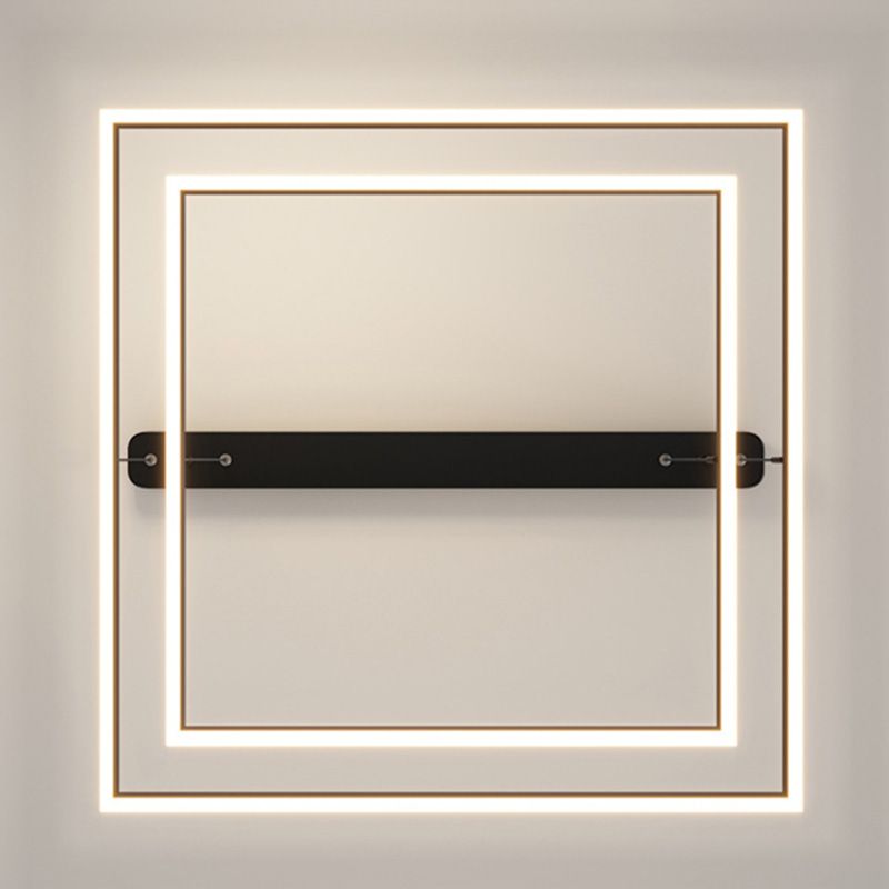 Luz de lámparas de lámparas de araña cuadradas de dos niveles simples de dos niveles