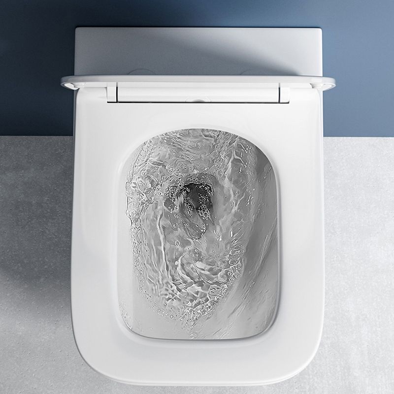 Modern Wall Mounted Flush Toilet White Urine Toilet with Seat for Bathroom