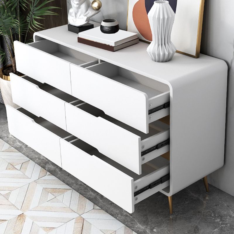 6 - Door Wooden Accent Chest, Contemporary Rectangle Cabinet