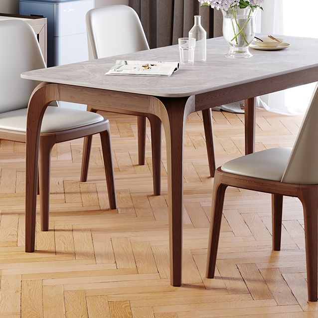 Rectangle Dining Table Sintered Stone Top Dining Table with 4 Legs