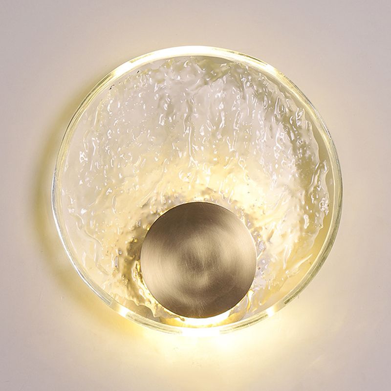 Modernism Single Golden Wall Mounted Sconce Circle LED Wall Light