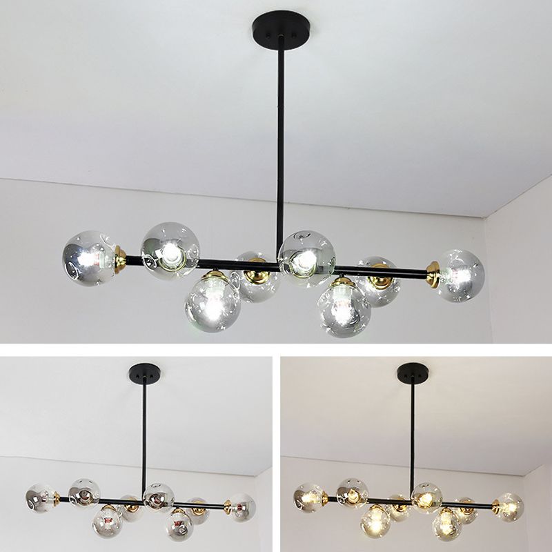 Shaded Dinning Room Chandelier Light Fixture Glass Simplicity Pendant Light Fixture